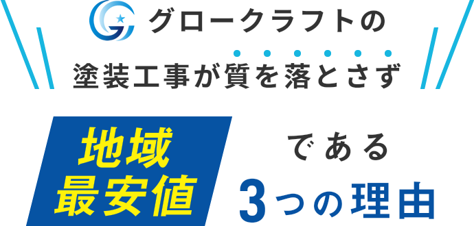 グロークラフトの塗装工事が質を落とさず地域最安値である3つの理由